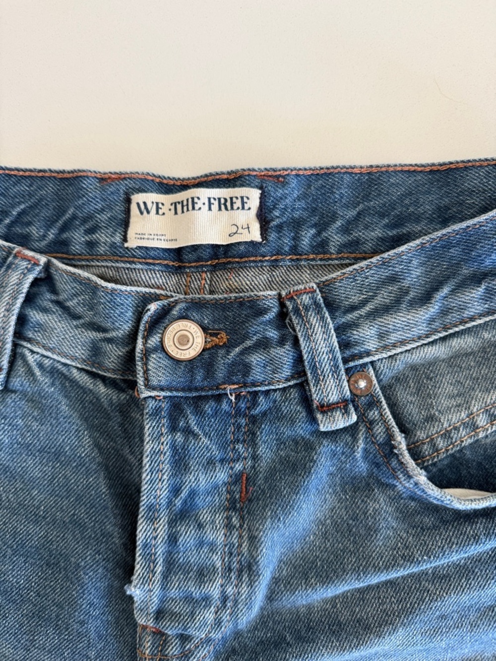 Free people high rise denim shorts!